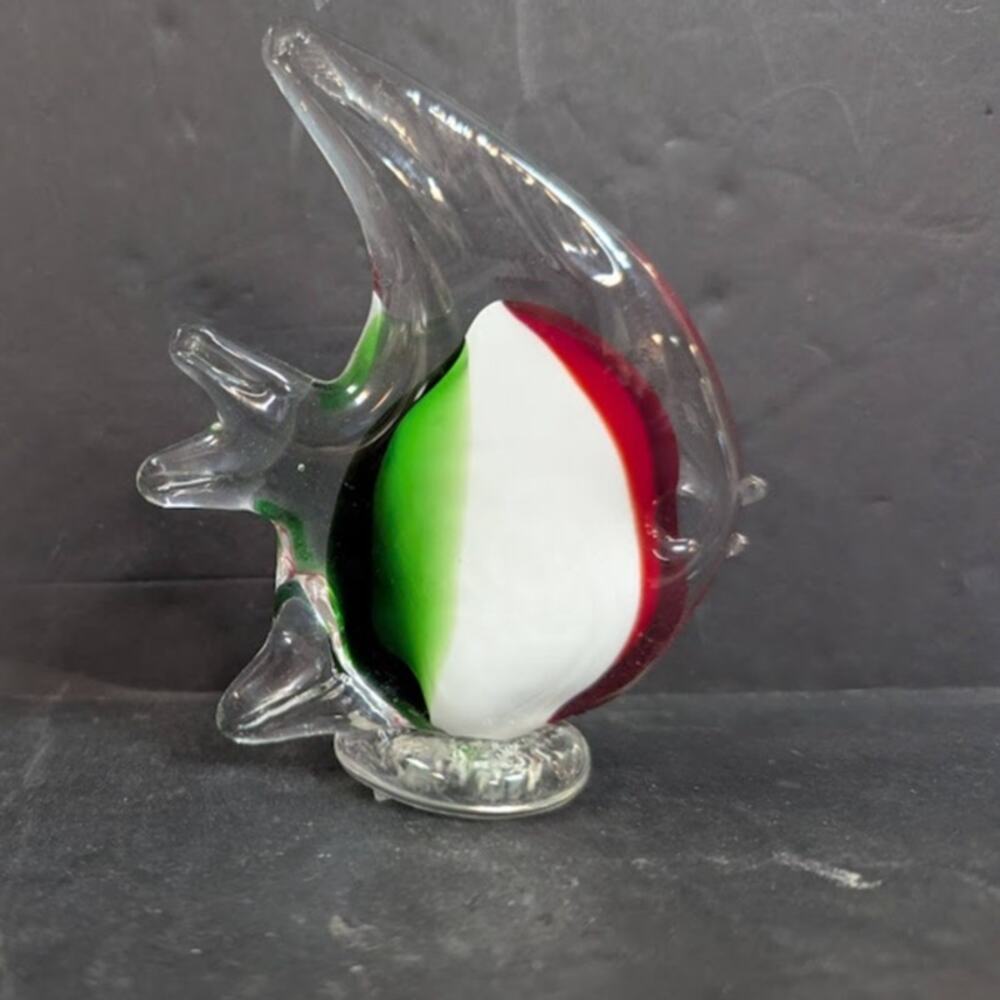 Vintage glass fish MURANO estate liquidation Paperweight Beach Decor Multicolor